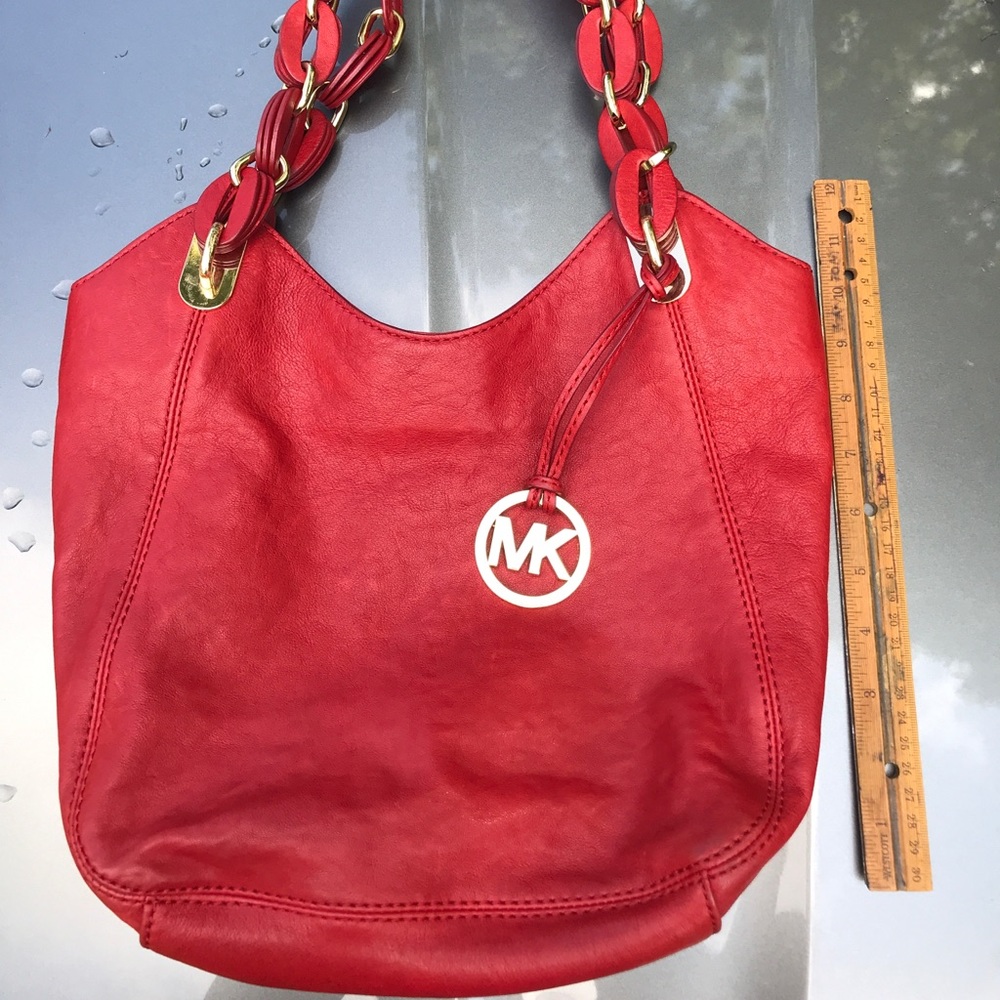 Michael Kors MK Genuine Leather Shoulder Bag